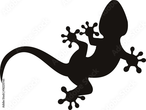 vector gecko tattoo isolated on withe background