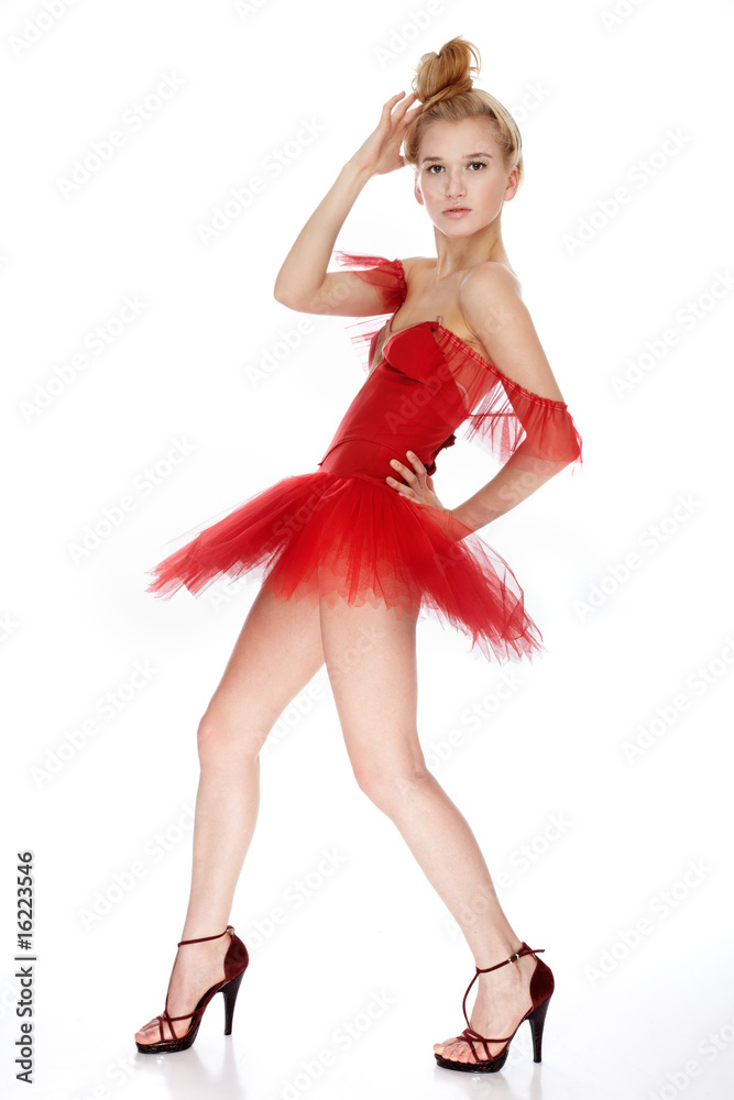 Girl in red dress Girl in red dress