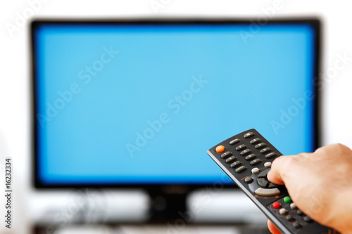 TV Remove Isolated on White.