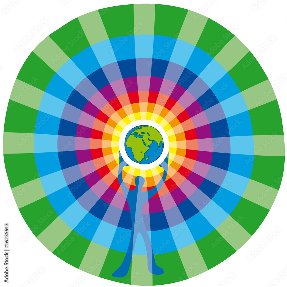 Obraz premium uomo e globo