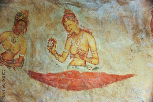 barbusige Wolkenmädchen in Sigiriya, dem Palast des Kashyapa photo