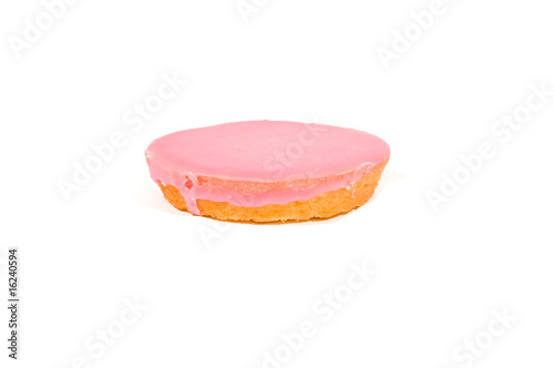 Pink glazed cookies photo