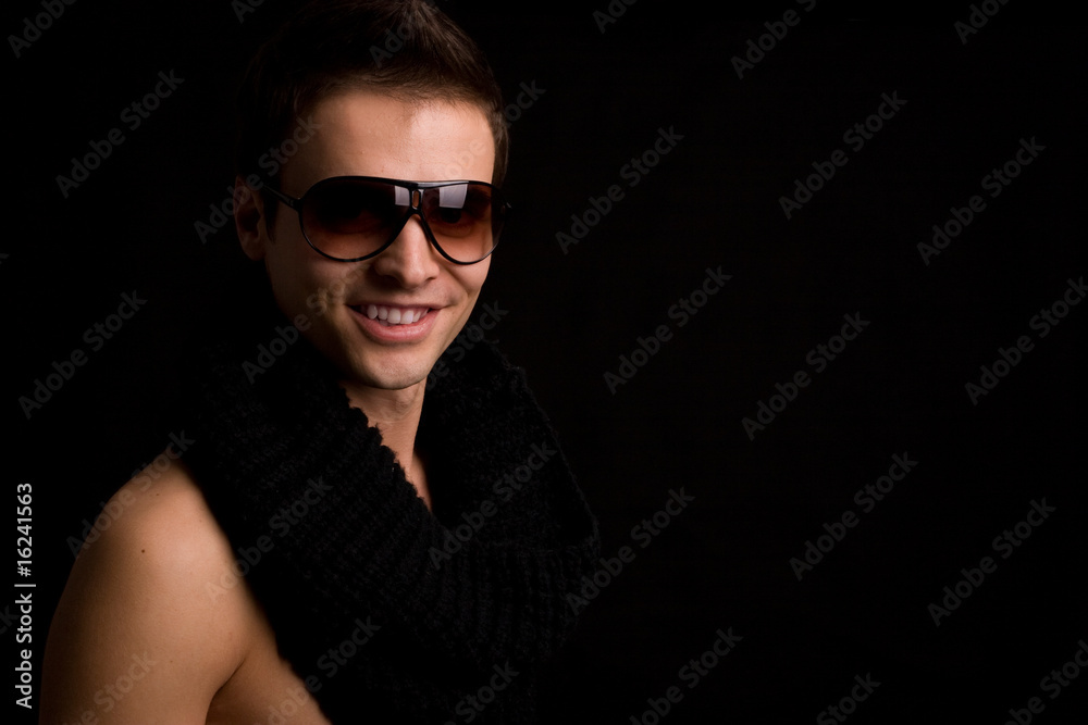 Young boy with sunglasses Young boy with sunglasses