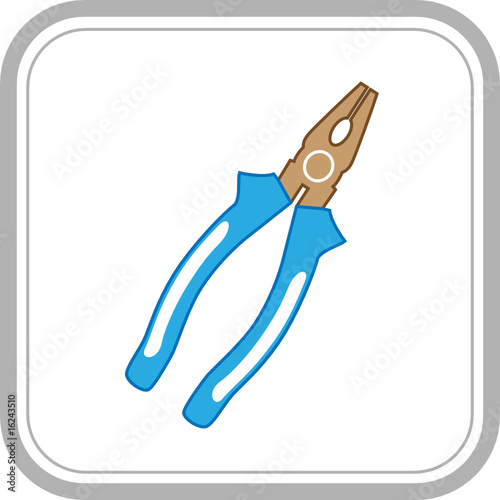 vector icon of combination pliers