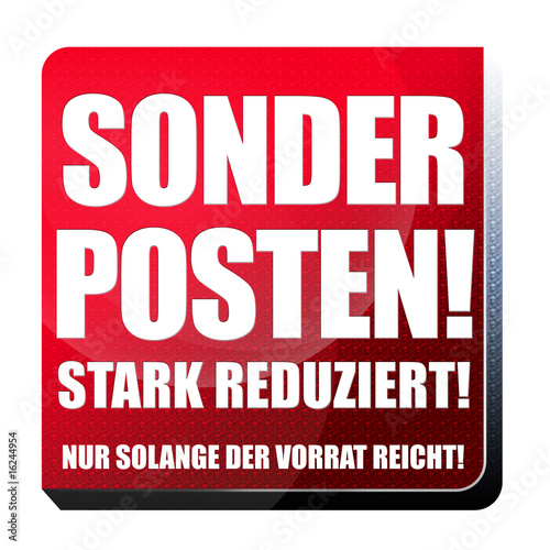 Sonderposten  Button