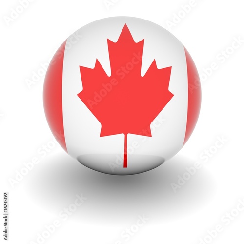 High resolution ball with flag of Canada