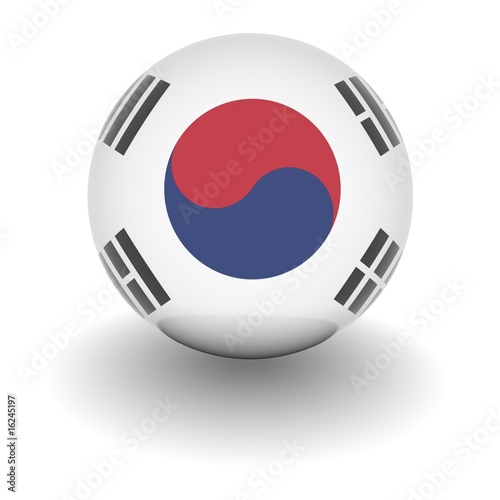 High resolution ball with flag of South Korea Free Download High resolution ball with flag of South Korea - GFXLoad