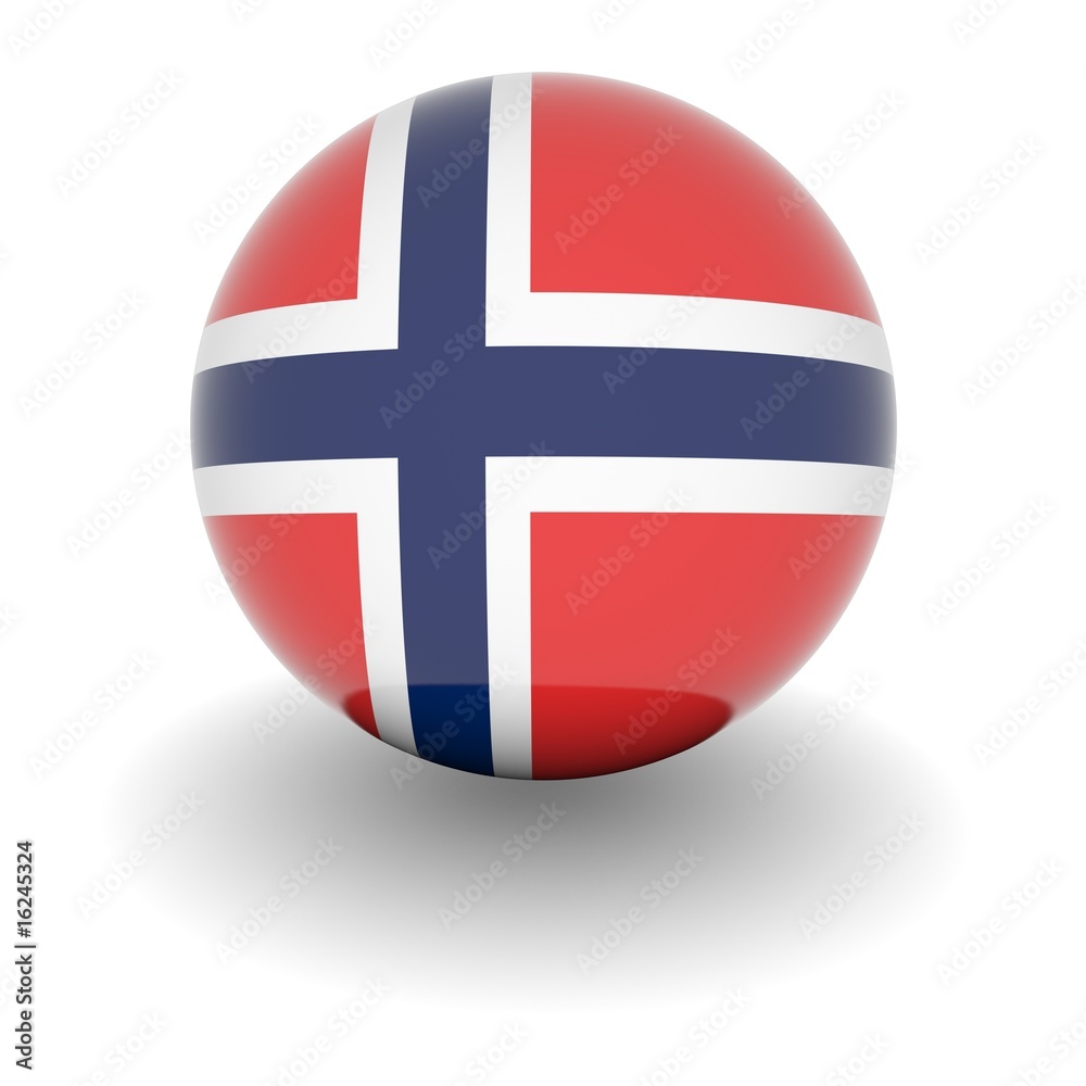 High resolution ball with flag of Norway High resolution ball with flag of Norway