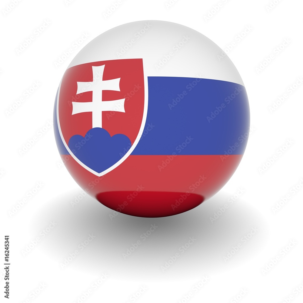 High resolution ball with flag of Slovakia