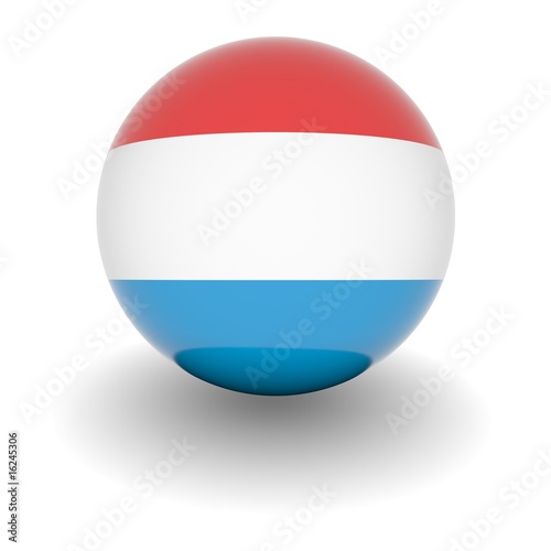 High resolution ball with flag of Luxembourg