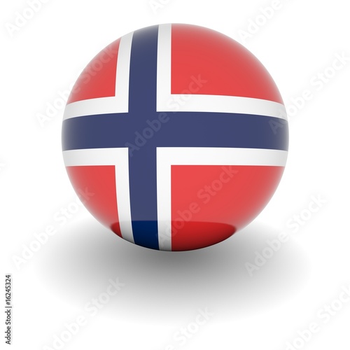 High resolution ball with flag of Norway