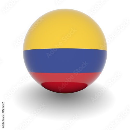 High resolution ball with flag of Colombia
