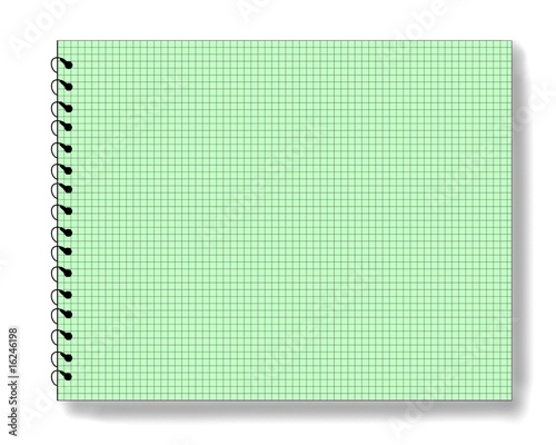 Notepad isolated on white background
