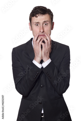 afraid looking businessman