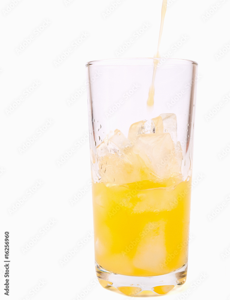 Fresh orange juice in glass Fresh orange juice in glass