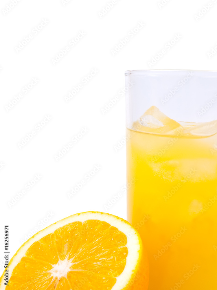 Fresh orange juice in glass Fresh orange juice in glass