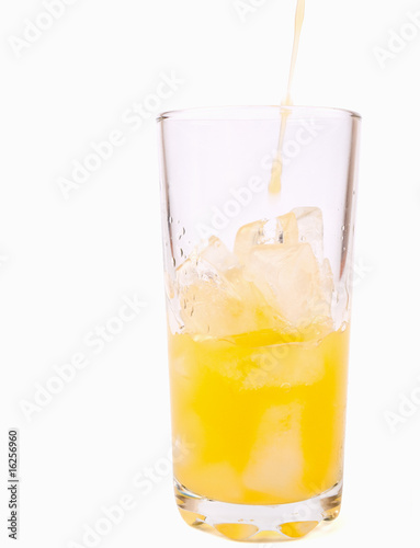 Fresh orange juice in glass