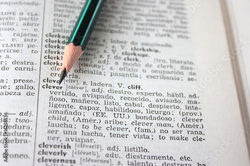 'clever' word in English-Spanish dictionary