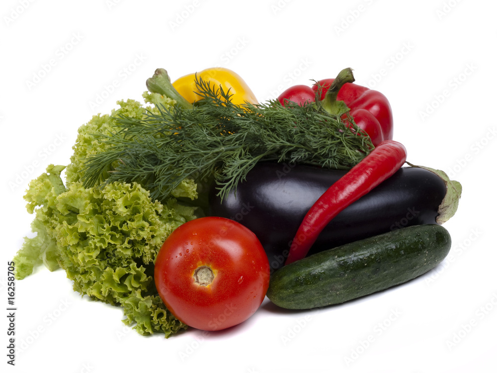 This is a close-up fresh vegetables isolated on white. This is a close-up fresh vegetables isolated on white.