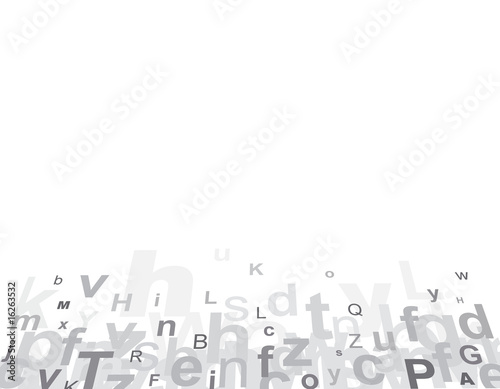Alphabet letters collage