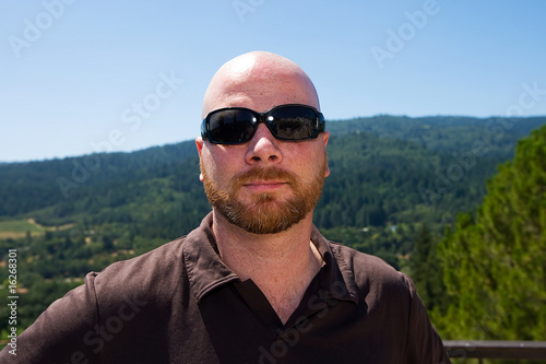 Handsome Bald Man with Red Beard