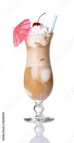 Root Beer Float With Umbrella