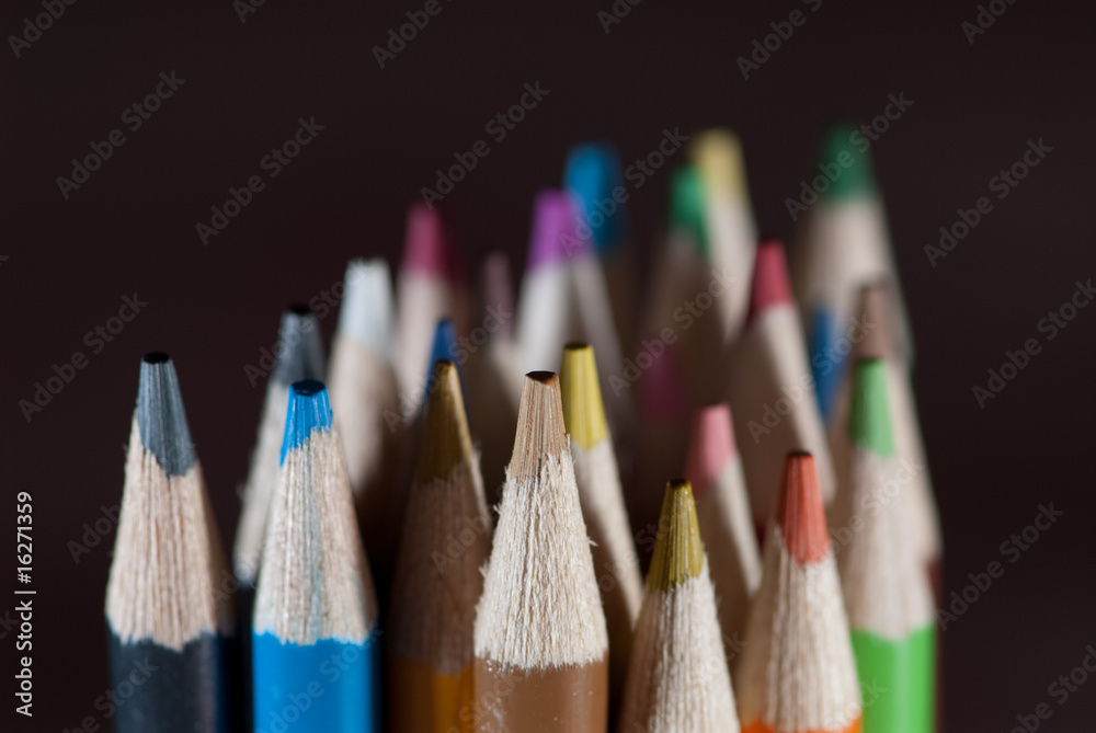 Fototapeta premium Pencils on black