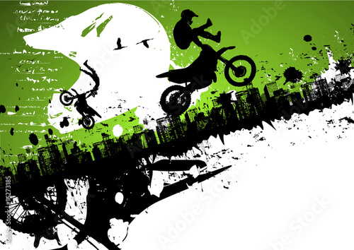 Fototapeta Naklejka Na Ścianę i Meble -  Motocross freestyle abstract background