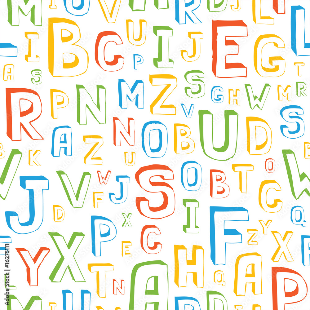 Seamless Alphabet Letters Background
