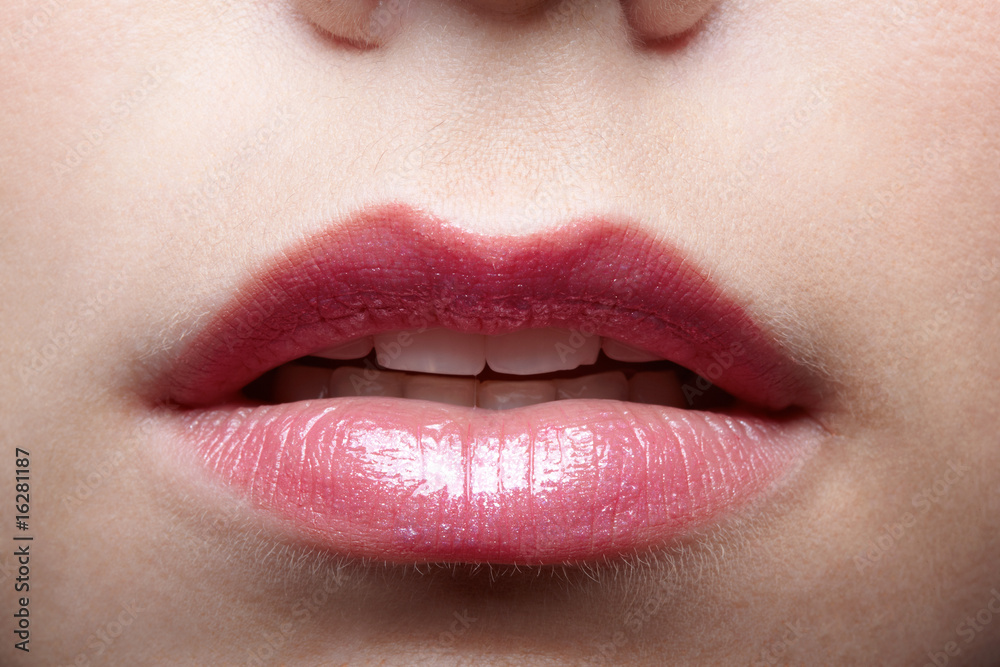 Fototapeta premium close up of girl's lips