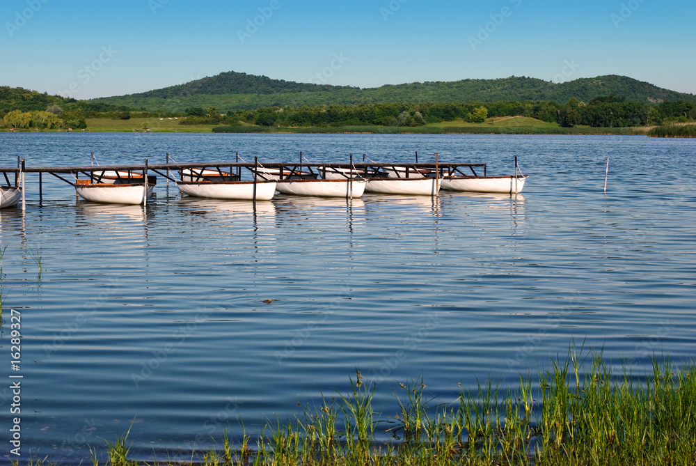 Lake with boats Lake with boats