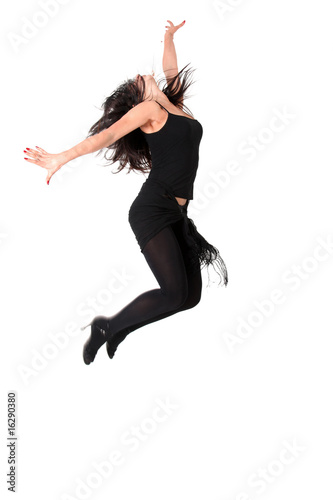 dancer in action isolated on white