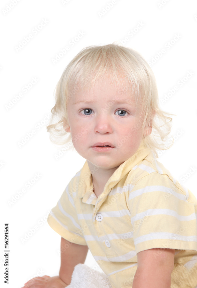 Handsome Infant Toddler Boy With Blue Eyes and Blonde Hair Handsome Infant Toddler Boy With Blue Eyes and Blonde Hair