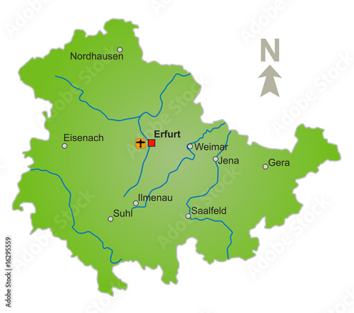 Karte Thüringen