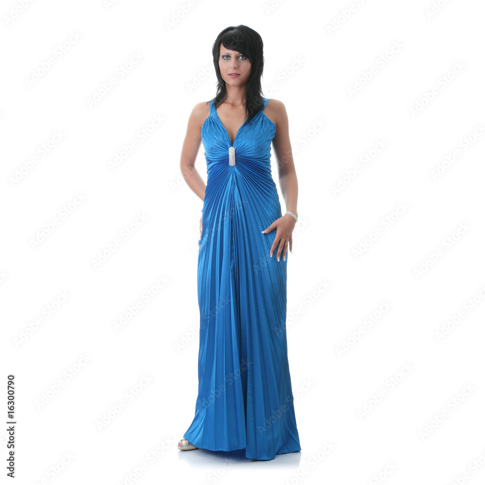 Woman wearing long elegant dress