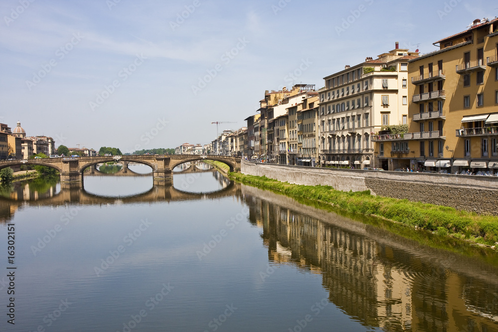 Florence Bridge Over Blue Water