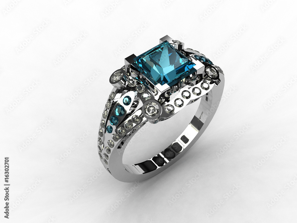 Platinum princess topaz engagement ring Platinum princess topaz engagement ring