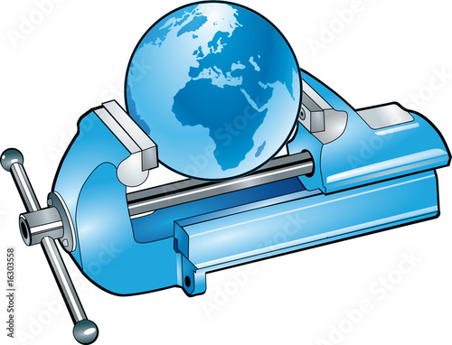 welt im schraubstock