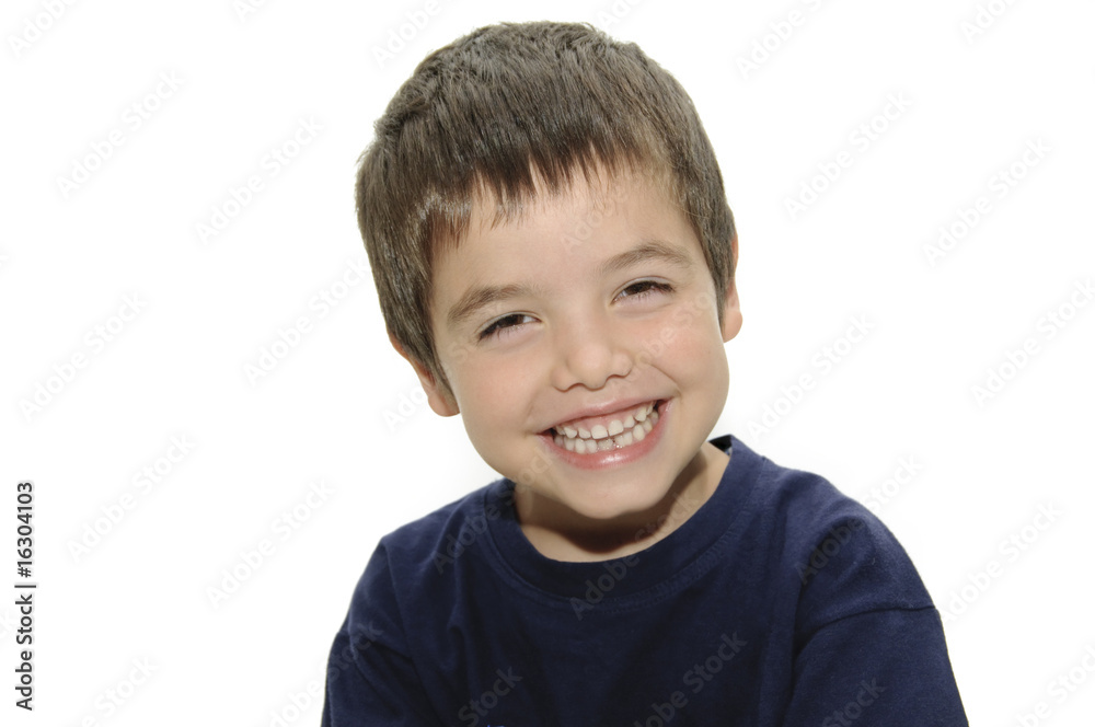 Portrait herzhaft lachendes Kind im Vorschulalter Portrait herzhaft lachendes Kind im Vorschulalter