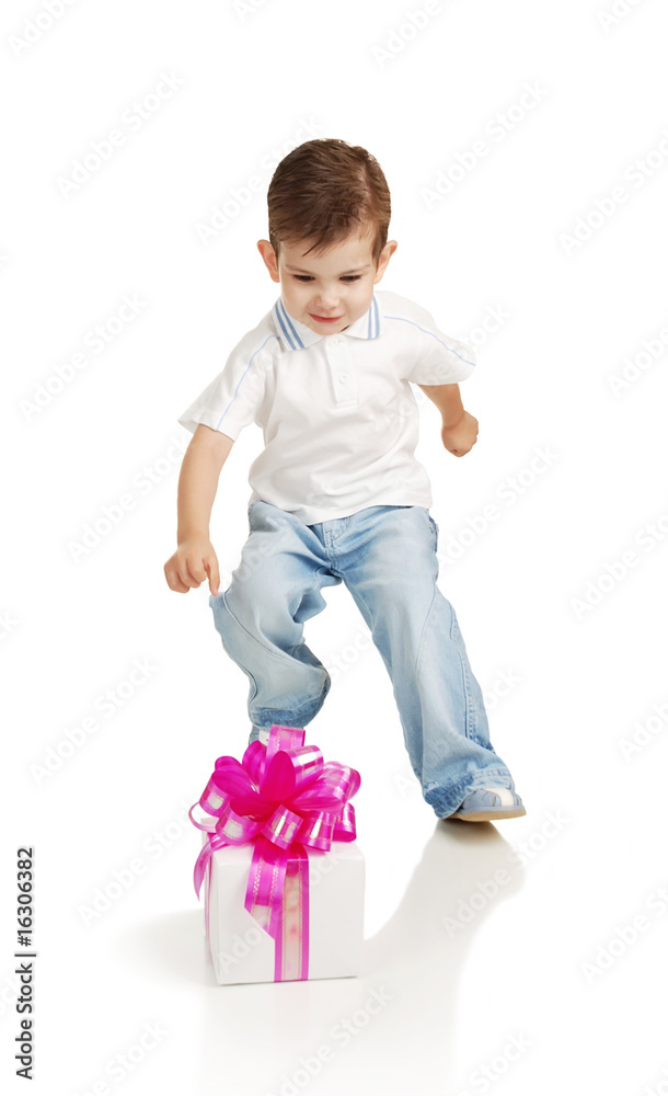 The little boy and a gift The little boy and a gift