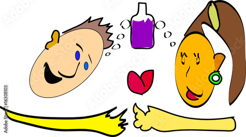 illustration of man and woman
