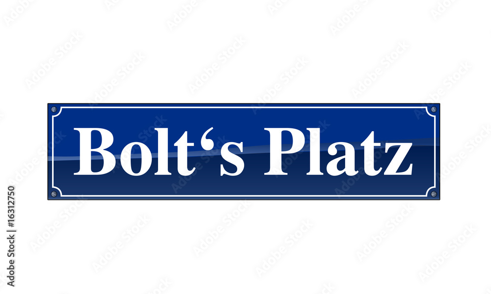 Straßennamensschild - Bolt's Platz