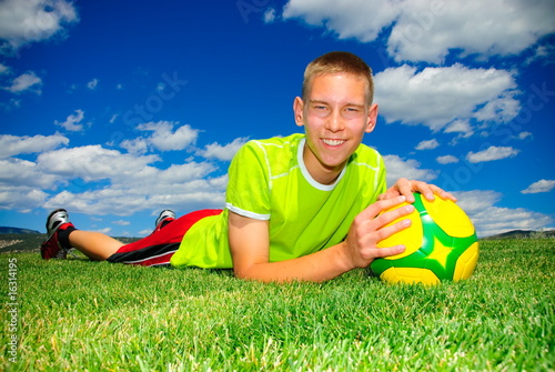Teenager and soccer ball © Yarek Gora
