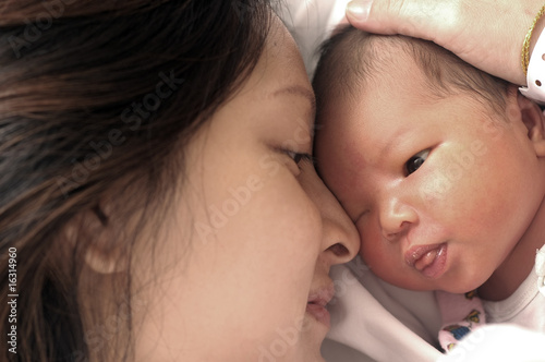 mother and cute baby