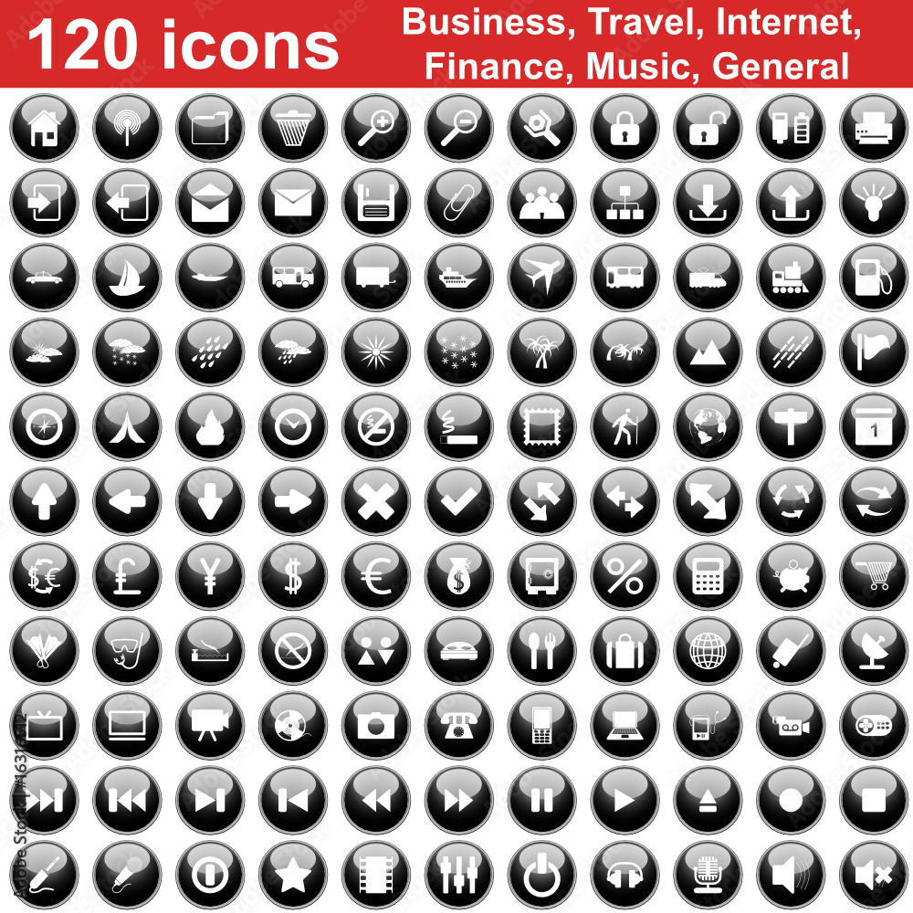 120 icons set 120 icons set