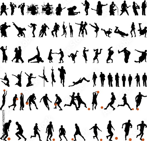 sport and dance silhouette