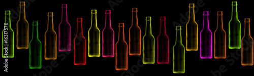 bouteilles fluo