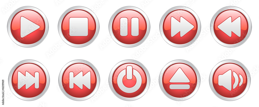 Player icons buttons (vector) Player icons buttons (vector)