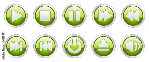 Player icons buttons (vector)