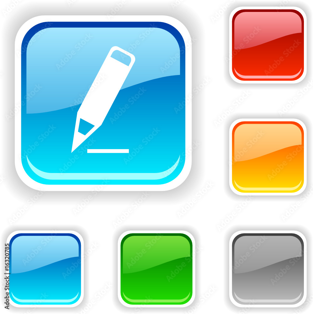 Pencil square button. Used blends Pencil square button. Used blends